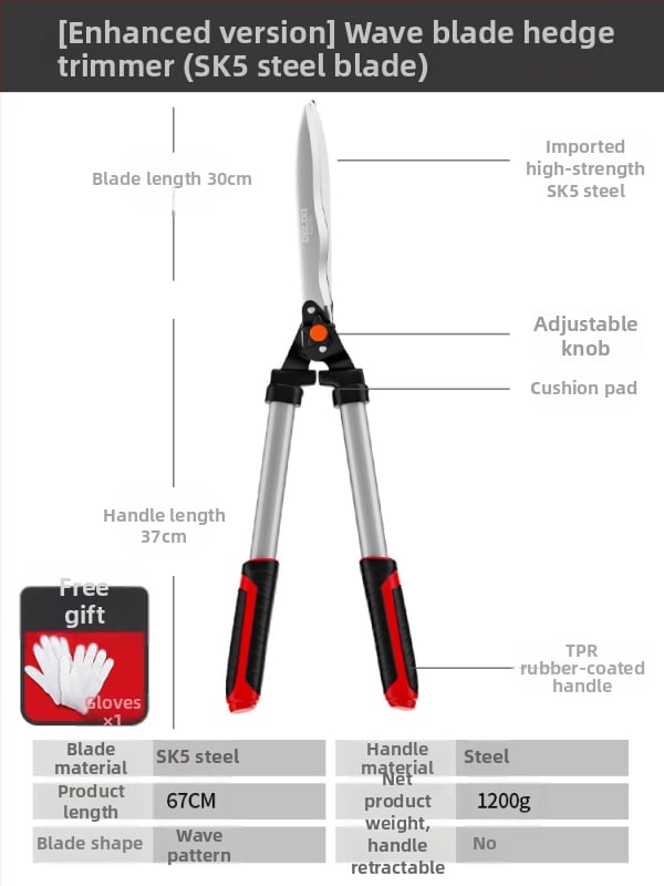 Delixi genėjimo žirklės — sunkios konstrukcijos, patogus darbas, galingos sodo žirklės