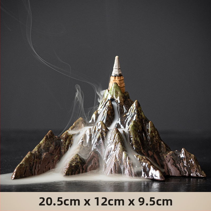 Κυκλικό ζεν τραπεζάκι άμμου από κεραμικό, ιαπωνικού στυλ, επιτραπέζια διακόσμηση με μεταλλικά στοιχεία