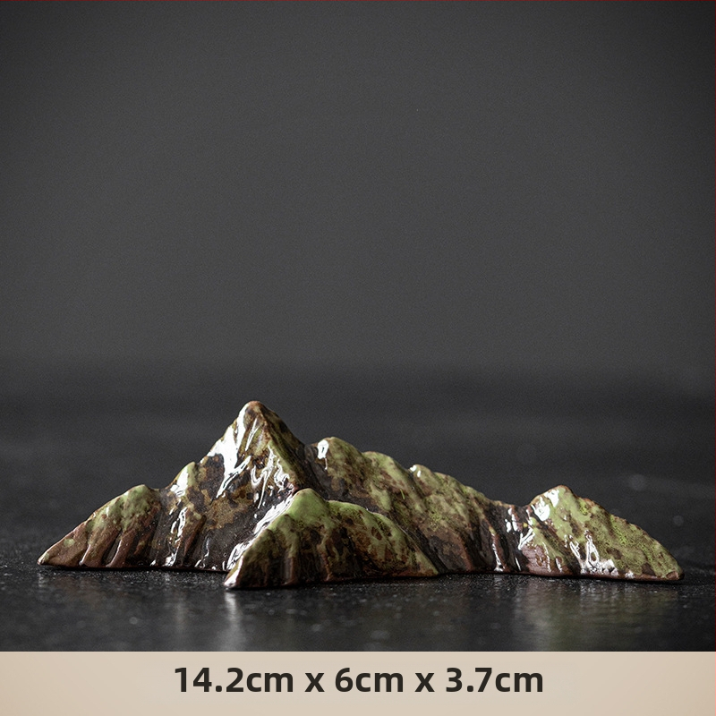 Κυκλικό ζεν τραπεζάκι άμμου από κεραμικό, ιαπωνικού στυλ, επιτραπέζια διακόσμηση με μεταλλικά στοιχεία