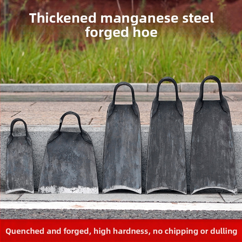 Sodo įrankis – plokštė iš mangano plieno, rankų kalimas, senovinės kilmės dizainas, platus ašmenys sodui ir žemės darbams