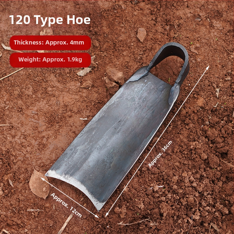 Sodo įrankis – plokštė iš mangano plieno, rankų kalimas, senovinės kilmės dizainas, platus ašmenys sodui ir žemės darbams