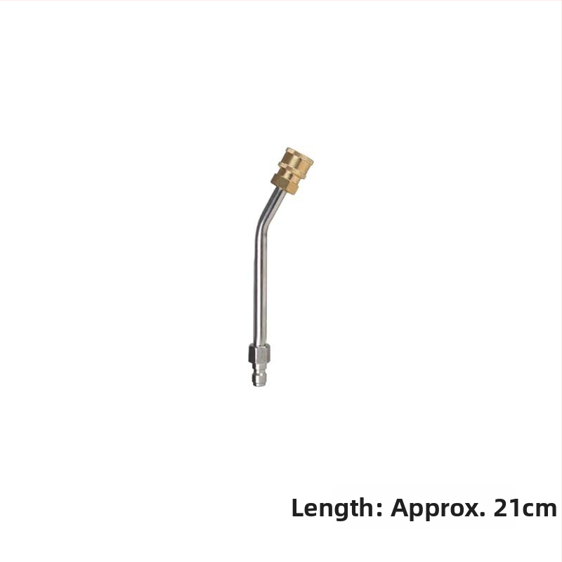 Augstspiediena auto mazgāšanas ūdens pistoles pagarinājuma stienis ar locīšanas elkoņa savienojumu — 1/4 ātrais savienojums, nerūsējošs tērauds un vara, 11 mm uzgalis, piemērots augsta spiediena šļūtenei, 150 g