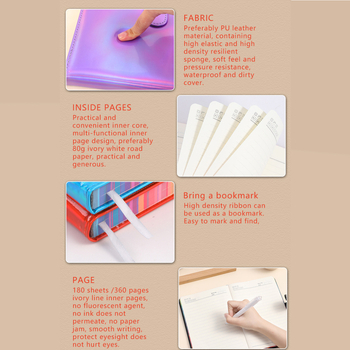 Jurnal cu copertă din piele artificială, legare cu șnur, Dowling hârtie 80 g, 300–400 pagini, stil birou de afaceri, Qingyile materiale culturale