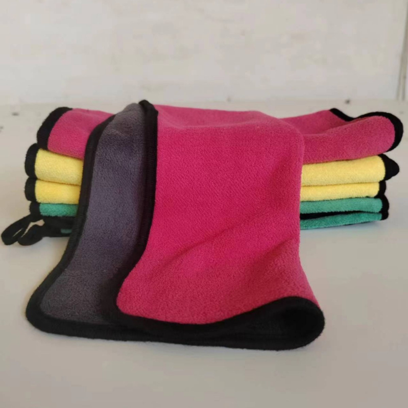 Automobilių plovimo rankšluostis, dvipusis koralo veliūras, mikropluoštas, namų naudojimui, baldams tinkamas, vientisas raštas