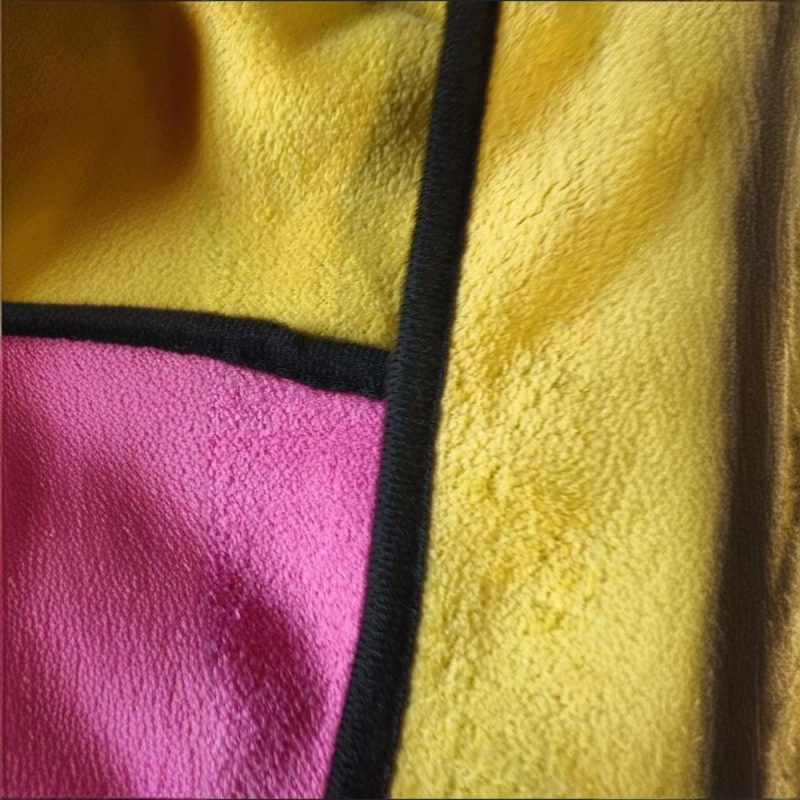 Automobilių plovimo rankšluostis, dvipusis koralo veliūras, mikropluoštas, namų naudojimui, baldams tinkamas, vientisas raštas