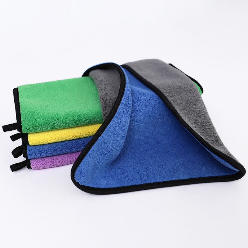 Automobilių plovimo rankšluostis, dvipusis koralo veliūras, mikropluoštas, namų naudojimui, baldams tinkamas, vientisas raštas