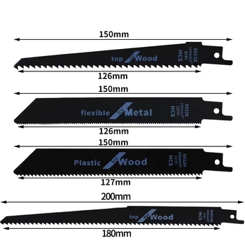 Комплект лезвия за реципрочна ножовка, 4 бр., за дърво и метал, сабер ножовка, 220V