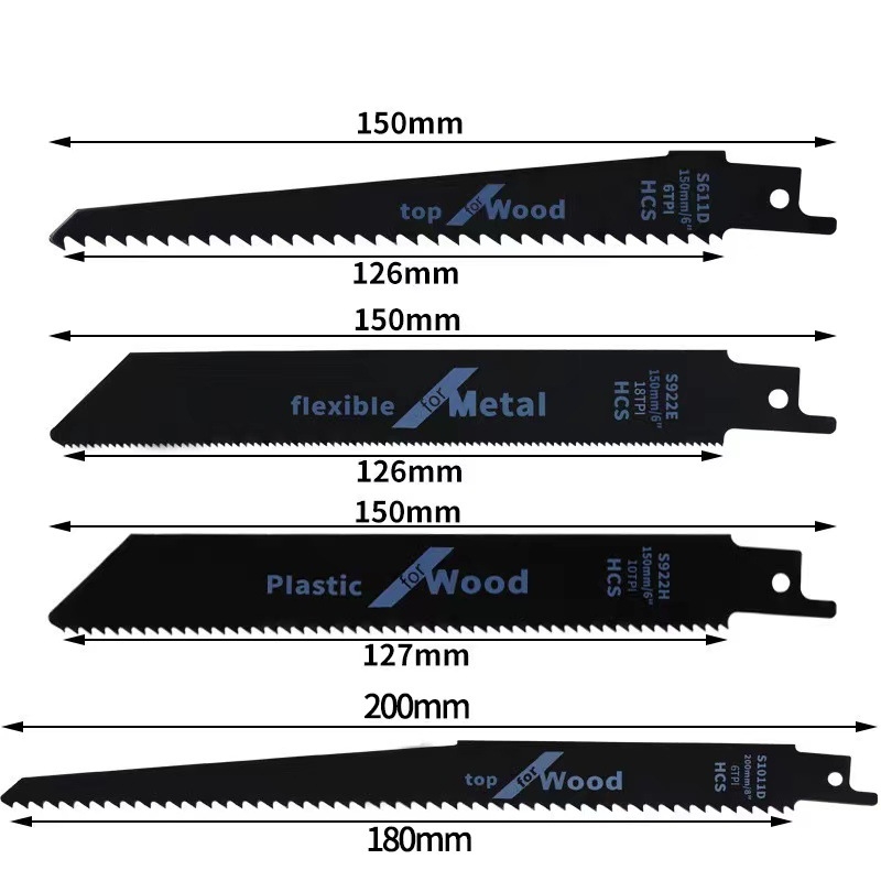 Комплект лезвия за реципрочна ножовка, 4 бр., за дърво и метал, сабер ножовка, 220V