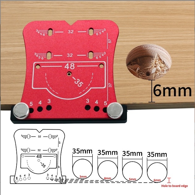 Специален шаблон за позициониране на панти за врати — алуминиева сплав, пробивник за дупки на панти, дърводелска плоча за позициониране