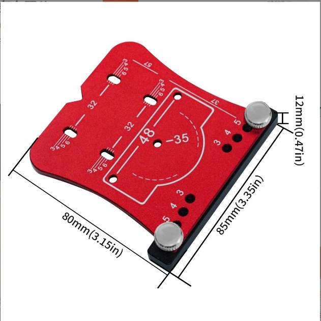 Специален шаблон за позициониране на панти за врати — алуминиева сплав, пробивник за дупки на панти, дърводелска плоча за позициониране