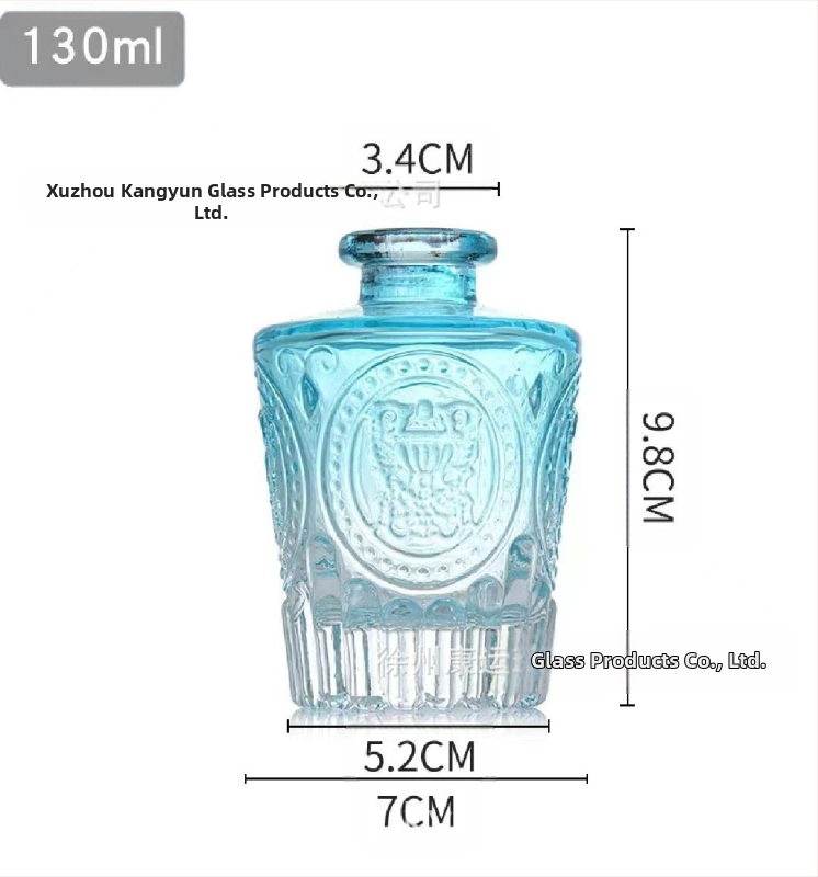 Μπουκάλι Αρωματοθεραπείας με χαρακτικό ρωμαϊκού στυλ για οικιακή διακόσμηση, γυαλί σόδα-λάιμ, προσαρμόσιμο