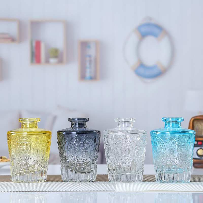 Μπουκάλι Αρωματοθεραπείας με χαρακτικό ρωμαϊκού στυλ για οικιακή διακόσμηση, γυαλί σόδα-λάιμ, προσαρμόσιμο