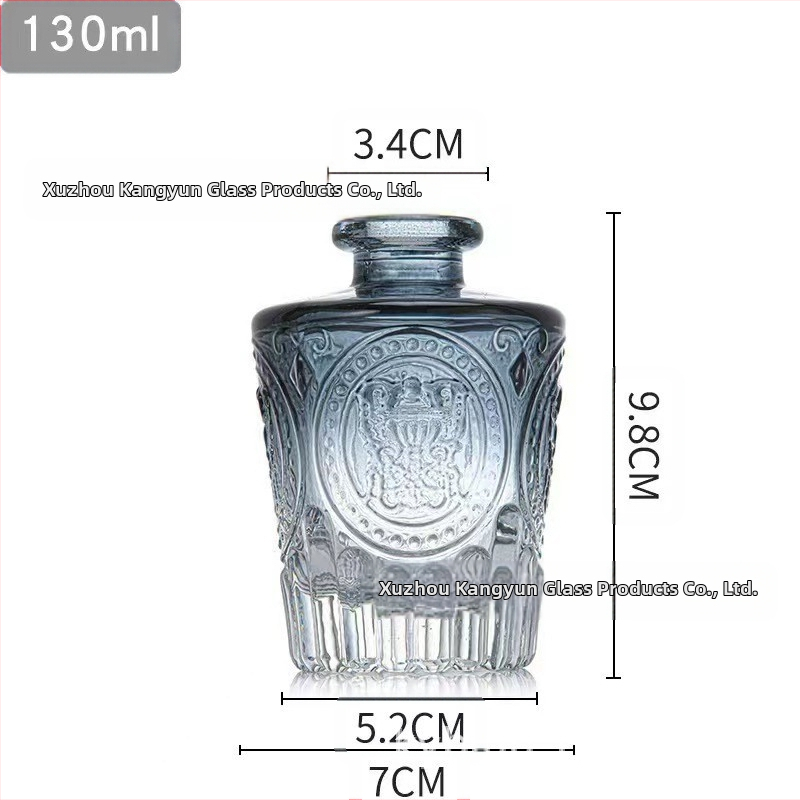 Μπουκάλι Αρωματοθεραπείας με χαρακτικό ρωμαϊκού στυλ για οικιακή διακόσμηση, γυαλί σόδα-λάιμ, προσαρμόσιμο