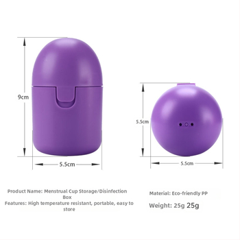 Κουτί Αποθήκευσης Κυπέλλου Περιόδου, PP Πλαστικό, Υψηλή Θερμική Αντοχή, Κυκλικό Σχήμα, Μονοστρωματική Κατασκευή, Διαθέσιμη Εκτύπωση Λογοτύπου