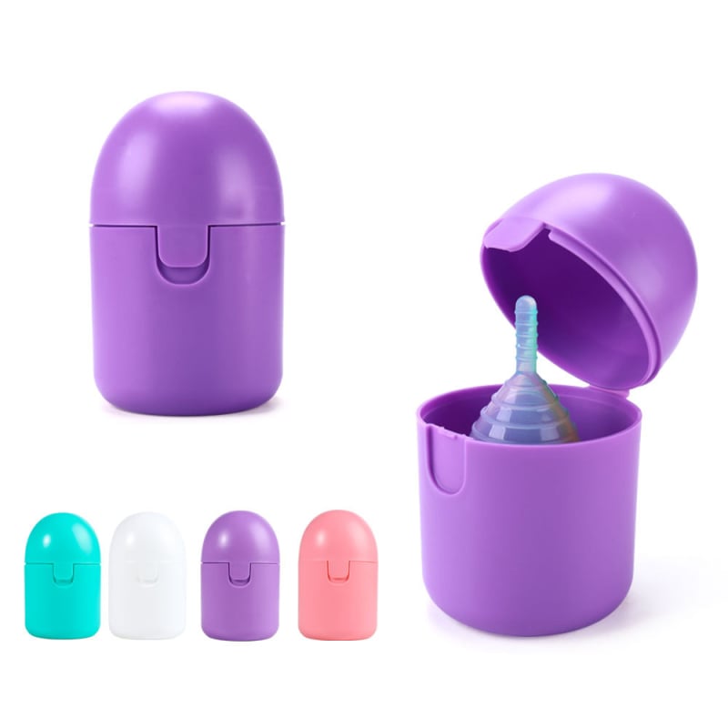 Κουτί Αποθήκευσης Κυπέλλου Περιόδου, PP Πλαστικό, Υψηλή Θερμική Αντοχή, Κυκλικό Σχήμα, Μονοστρωματική Κατασκευή, Διαθέσιμη Εκτύπωση Λογοτύπου