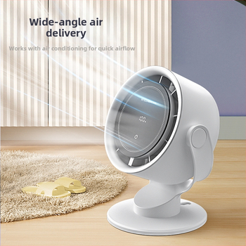 USB Type-C prisilietimo valdymas ventiliatorius be mentelių, stalinis arba sieninis tvirtinimas, įmontuota baterija 2000–4000 mAh, veikimo laikas 3–6 val., 100 greičių lygių