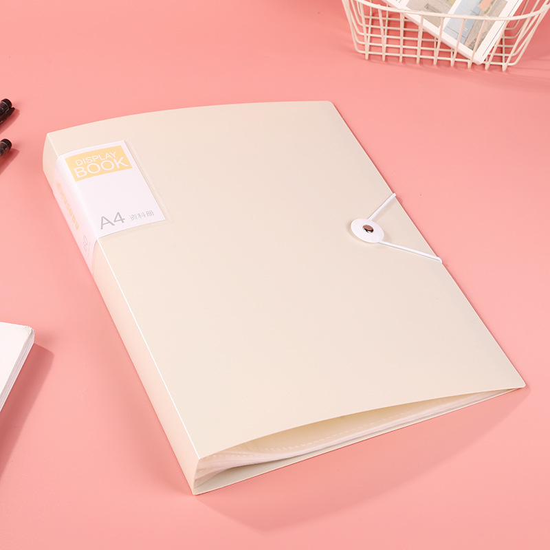 PP прозрачен файл-папка с закопчалка за документи и учебни материали, с вмъкващи страници, класификация и съхранение; печатано лого; дебелина 80C; страници 30/60/80/100; IP авторизация: Няма.