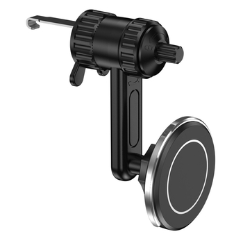 Suport auto pentru telefon cu MagSafe, fixare magnetică, montaj pe aerisire, braț extensibil reglabil și cârlig spiral