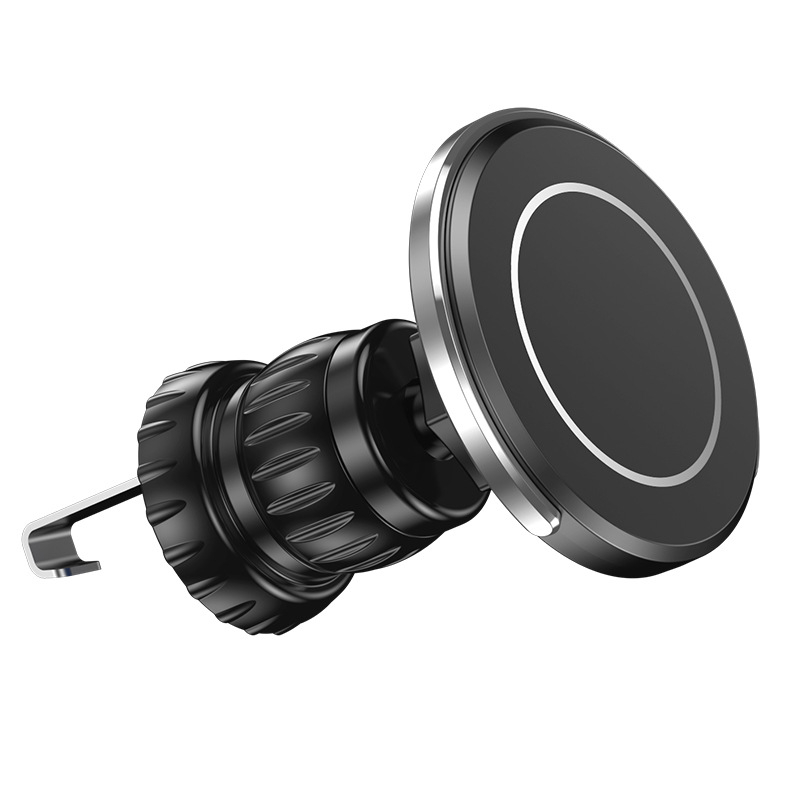 Suport auto pentru telefon cu MagSafe, fixare magnetică, montaj pe aerisire, braț extensibil reglabil și cârlig spiral