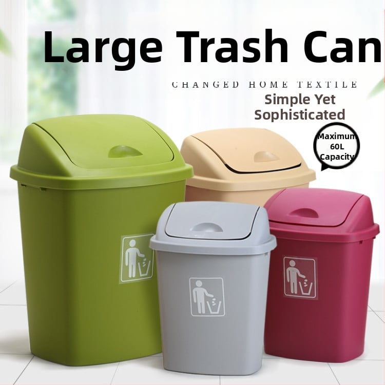 Plastična kanta za otpatke s ljuljačkim poklopcem, kapacitet 12 L ili više, cilindrični oblik, za komercijalnu upotrebu