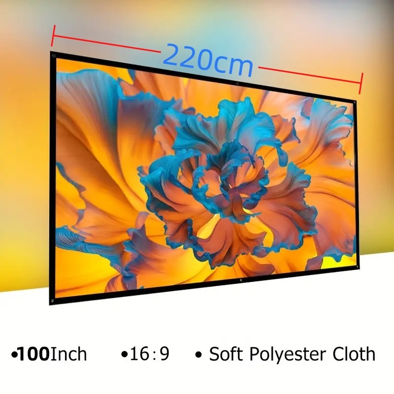Проекционен екран за проектор, портативен сгъваем (модел JYY-100, тегло 660, мощност 0, марка Independent, енергийна ефективност 100)