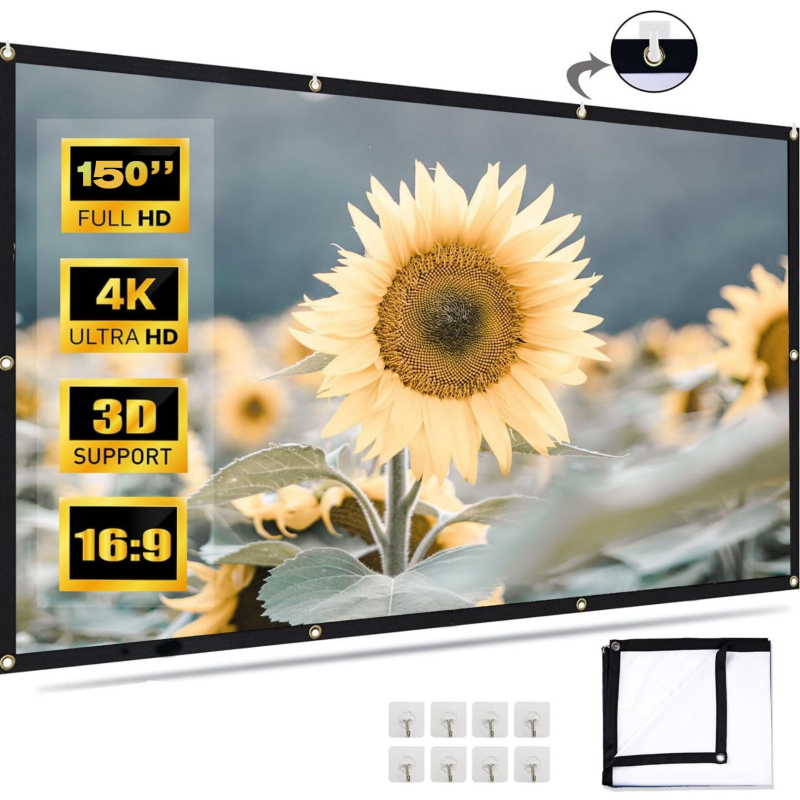 Проекционен екран за проектор, портативен сгъваем (модел JYY-100, тегло 660, мощност 0, марка Independent, енергийна ефективност 100)