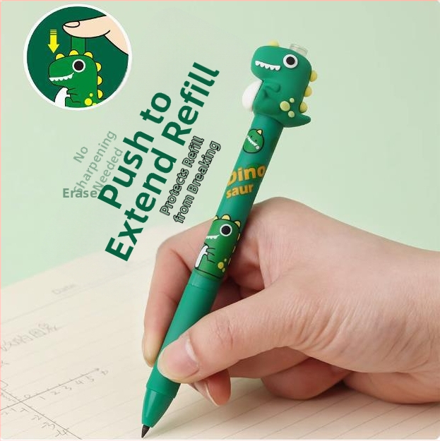 Механичен молив модел 7949 Egg Dragon, силиконово тяло, пластмасова обвивка, непрекъснато писане, 24 броя в кутия