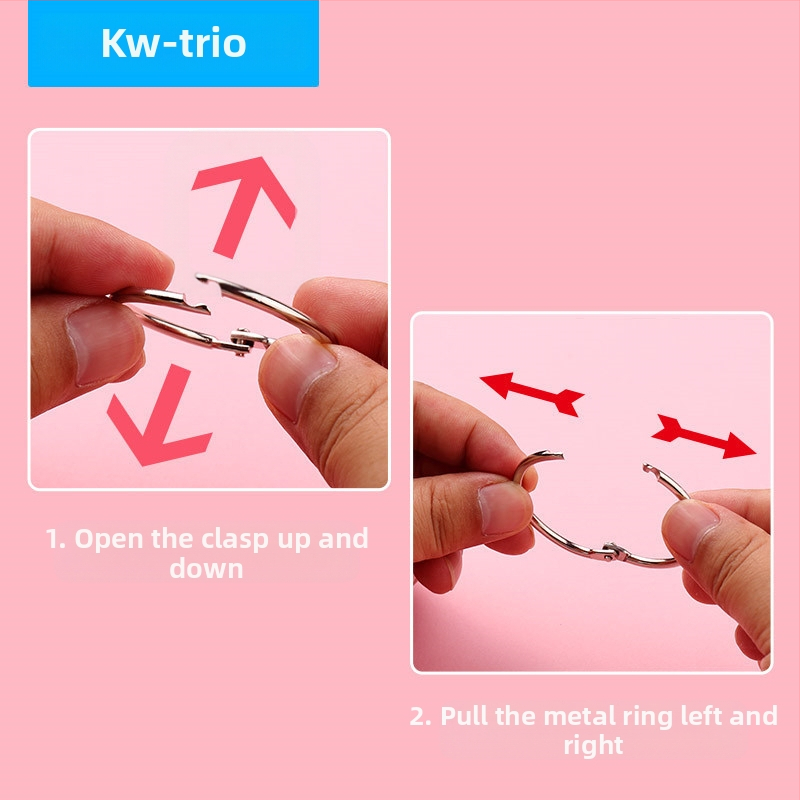 Kovové otvorené krúžky na viazanie kníh, DIY, model 19, značka Can be excellent