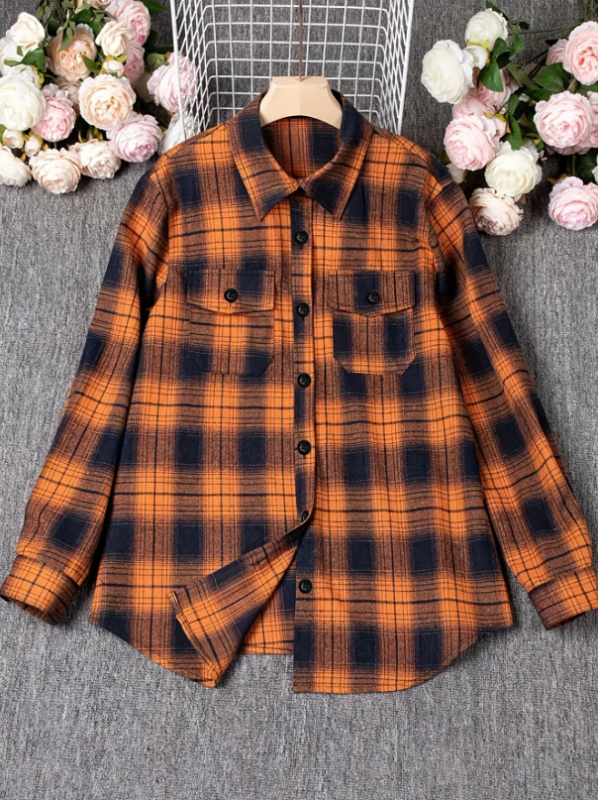 Moteriškas švarkas su apykakle, ilgomis rankovėmis, vidutinio ilgio, poliesteris, kockinis raštas, vienos eilutės sagų užsegimas