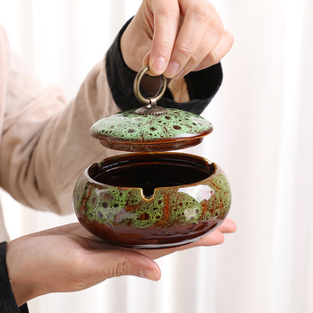 Keramikas pelnu trauks ar vāku, vēja izturīgs, Nordic Kiln glazūra, ar logotipa druku