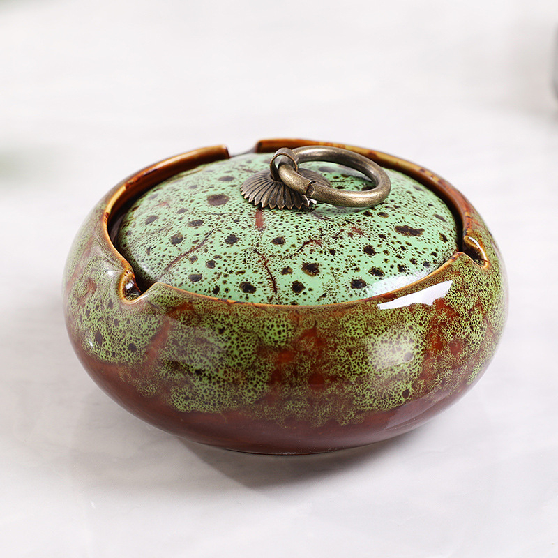 Keramikas pelnu trauks ar vāku, vēja izturīgs, Nordic Kiln glazūra, ar logotipa druku