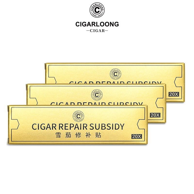 Cigarešu remontlīmplēsteris – bez smaržas, pilnīgi līmējošs, piemērots bojātām cigārām; Zīmols Cigarloong, Materiāls: Papīrs, Stils: Vienkāršs