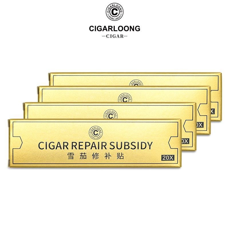 Cigarešu remontlīmplēsteris – bez smaržas, pilnīgi līmējošs, piemērots bojātām cigārām; Zīmols Cigarloong, Materiāls: Papīrs, Stils: Vienkāršs