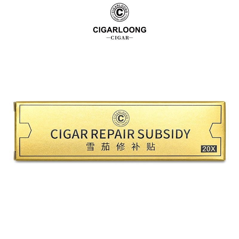 Cigarešu remontlīmplēsteris – bez smaržas, pilnīgi līmējošs, piemērots bojātām cigārām; Zīmols Cigarloong, Materiāls: Papīrs, Stils: Vienkāršs