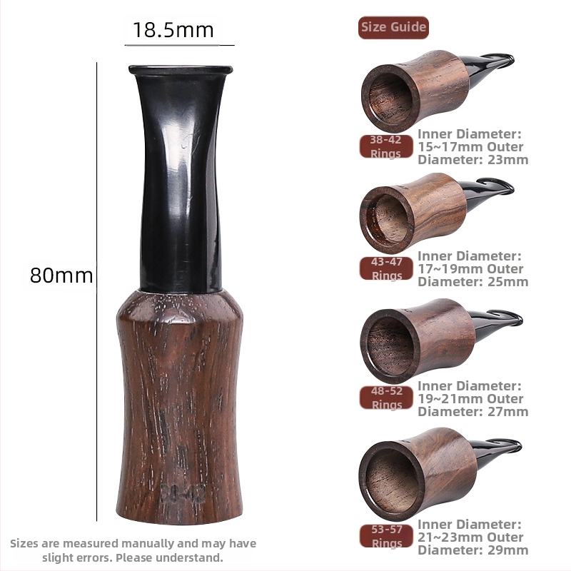 Muxiang ústna časť na cigare z ebenového dreva – prispôsobiteľná, ručná výroba, jednoduchý štýl