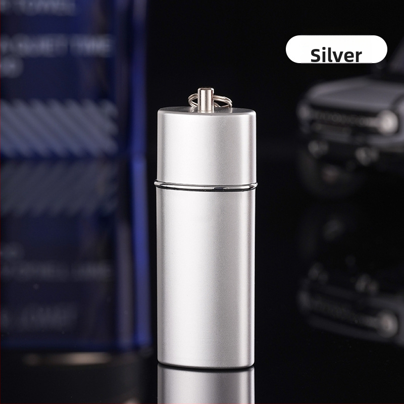 YF607 Kompaktā metāla pelnu vāciņa ar atslēgu piekariņu – ABS + nerūsējošais tērauds; nav vienreizējās lietošanas; funkcijas: atslēgu piekariņš, dekors, uzglabāšana; logotips drukāts