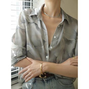 Γυναικείο πουκάμισο με halter λαιμό, κοντά μανίκια, 95% ακρυλικό ύφασμα, Άνοιξη 2025