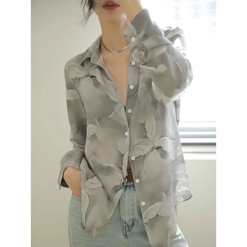 Γυναικείο πουκάμισο με halter λαιμό, κοντά μανίκια, 95% ακρυλικό ύφασμα, Άνοιξη 2025