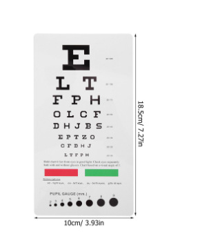 HUOTO Домашен комплект: очна таблица и измервател за зрение