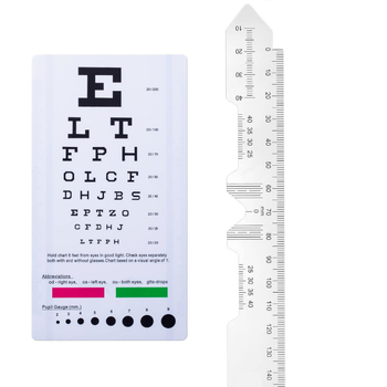 HUOTO Домашен комплект: очна таблица и измервател за зрение