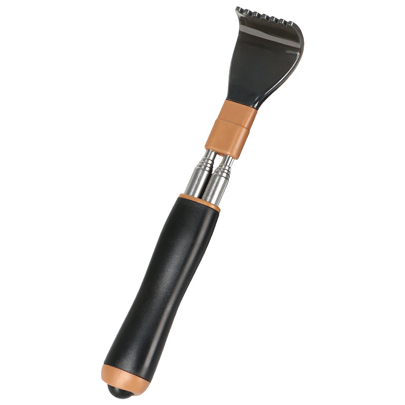 Česaljka za svrbež od nehrđajućeg čelika, teleskopska dvostruka šipka, protiv rotacije, za leđa