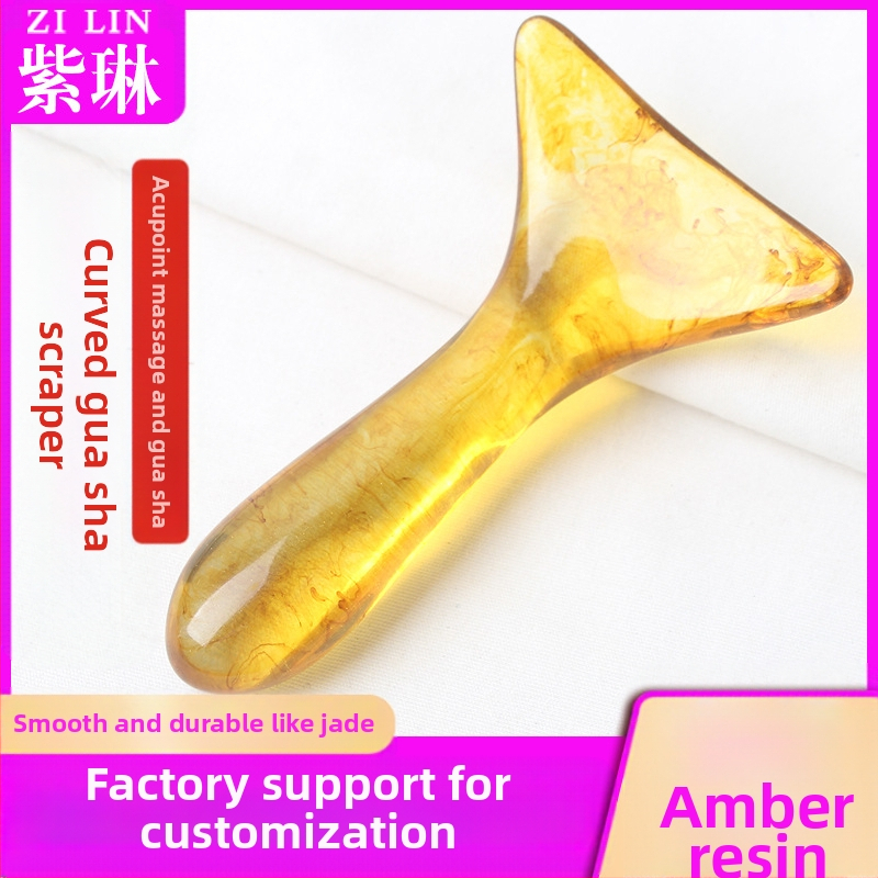 Izkrivljena spatula za scraping za masažu vratne kralješnice i ramena; materijal: smola; težina: 57 g; kategorija: scraping sheet/plate; primjena: zdravstveni masaža, fitness i ljepota tijela; prilagodljiva obrada dostupna