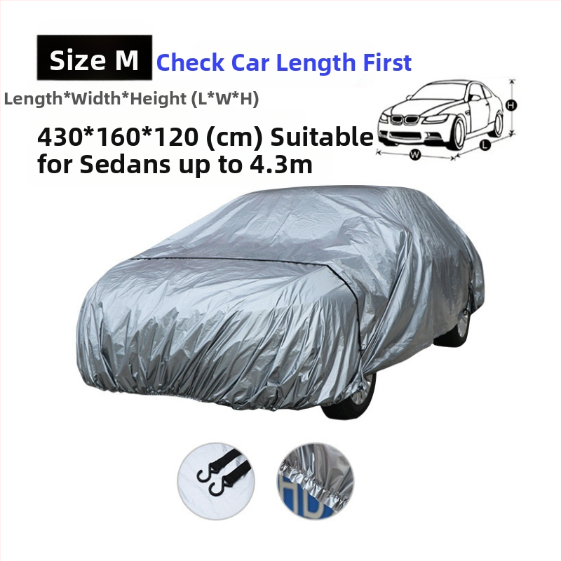 coveryoo Auto pārsegs sedanam — Viegls, Ūdensizturīgs un Putekļu izturīgs, Pielāgojama, Svars 1 kg, Materiāls: Cits