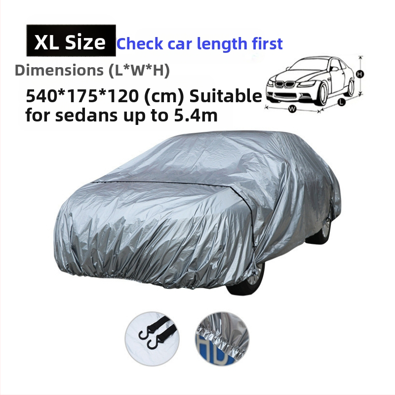 coveryoo Auto pārsegs sedanam — Viegls, Ūdensizturīgs un Putekļu izturīgs, Pielāgojama, Svars 1 kg, Materiāls: Cits