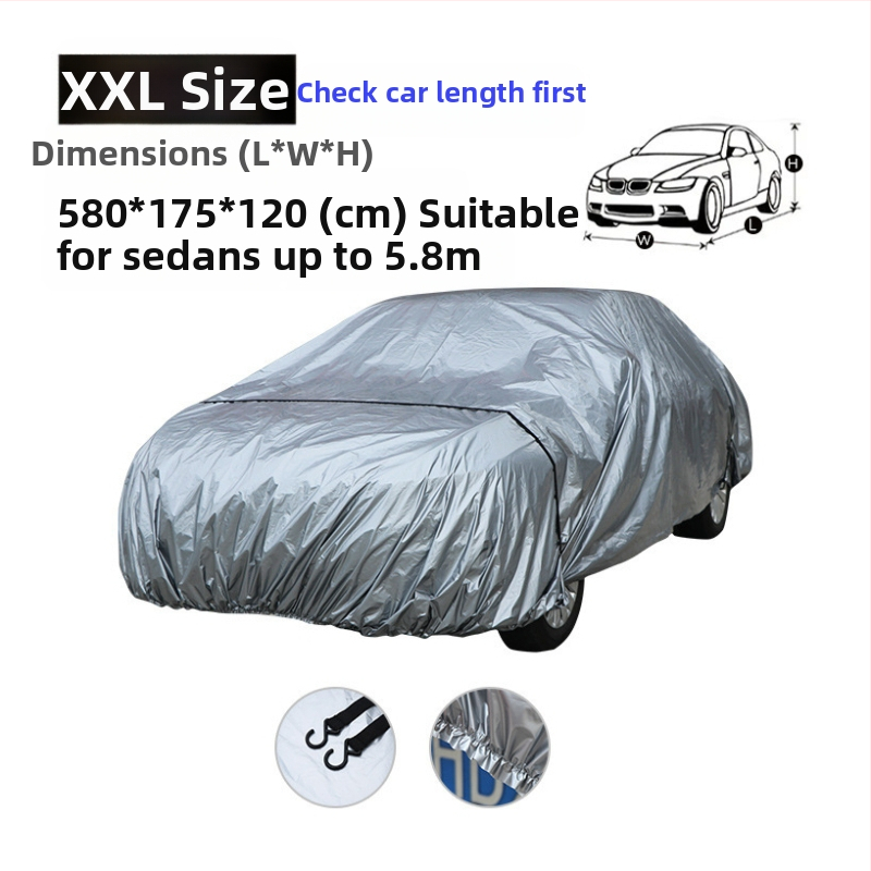 coveryoo Auto pārsegs sedanam — Viegls, Ūdensizturīgs un Putekļu izturīgs, Pielāgojama, Svars 1 kg, Materiāls: Cits