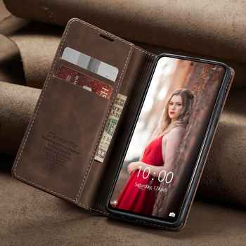 CaseMe PU+TPU vāciņš ar atveramu vāciņu Redmi Note 10 / Mi 11 Lite – roku darbs, pielāgojams, magnētisks statīvs, kritiena aizsardzība