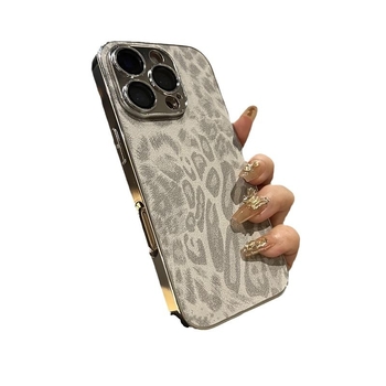 Telefona korpuss ar leoparda rakstu un ādas pārklājumu, noturīgs pret triecieniem, ar objektīva aizsargfiltru, iPhone 11–14 sērijai