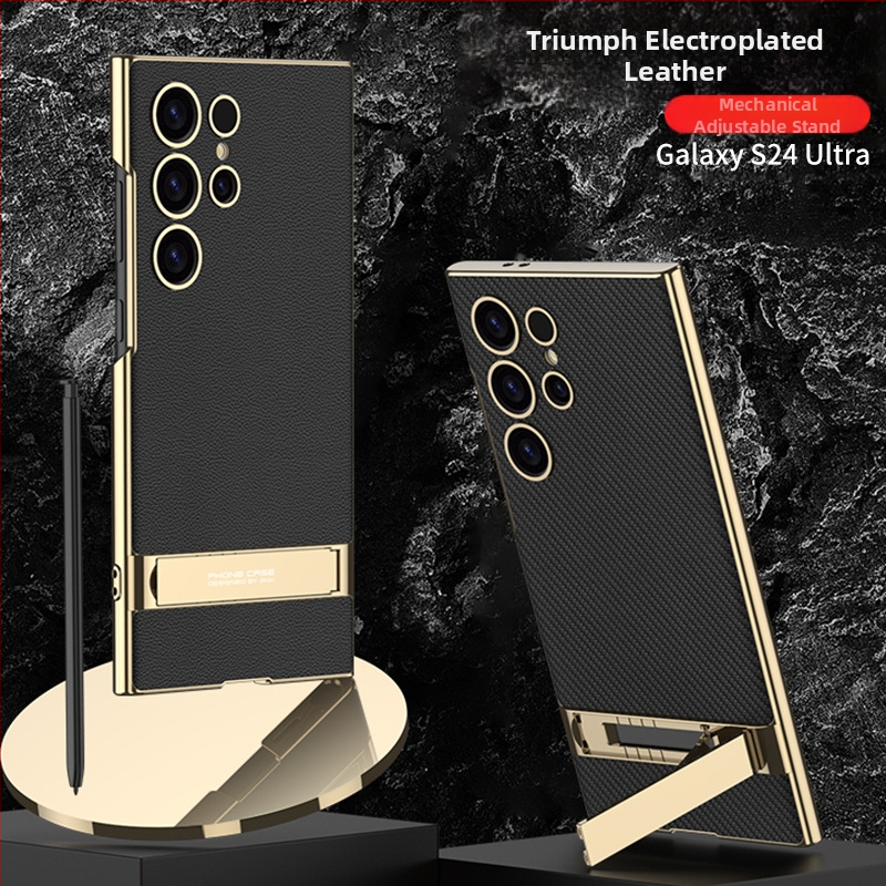 Kryt na telefón s držiakom pre Samsung S24 Ultra – proti pádu, PC materiál, vstrekované spracovanie