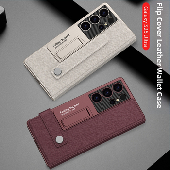 Carcasă pentru Samsung S24/S25 Ultra cu slot pentru card, portofel și suport – TPU+PC, presare la cald, protecție la șocuri