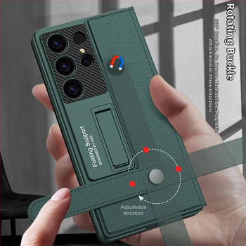 Carcasă pentru Samsung S24/S25 Ultra cu slot pentru card, portofel și suport – TPU+PC, presare la cald, protecție la șocuri